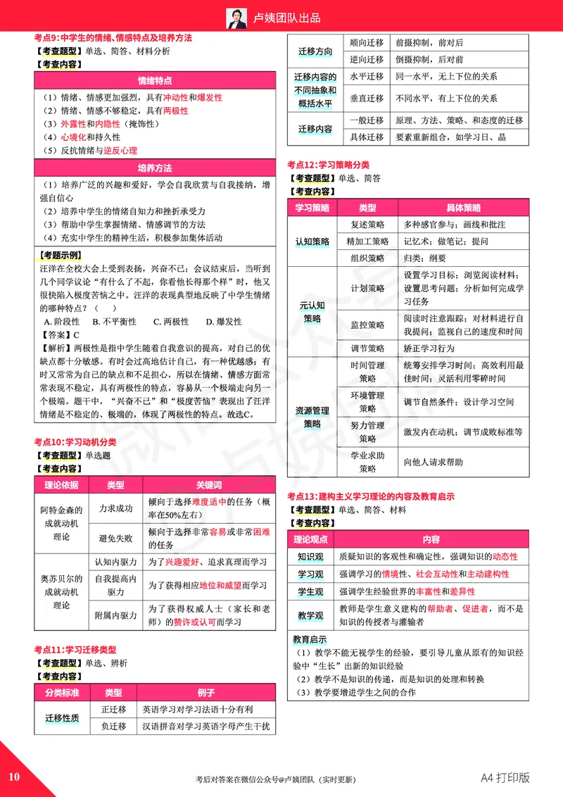 25下卢姨教资笔试预测报（A4打印版）_4-教培资料-26年最新资料-同步更新_初中高中教资_2025下中学教资笔试_中学冲刺急救包_11.卢姨25下教资资料合集
