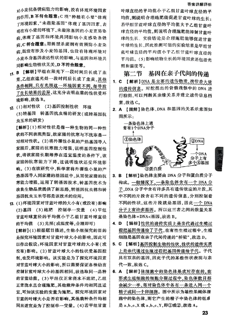 2026万唯生物情景题八上含答案_2026万唯系列预习复习_2026版初中《万唯情景题》与中考新考法8年级上册（生物）