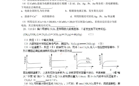 2012年高考化学试卷（山东）（空白卷）_1.高考2025全国各省真题+答案_01.2008-2024全国高考真题（按省份分类）_15.山东_2008-2024&middot;（山东）化学高考真题