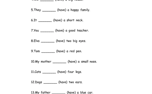 No.19have&has练习题_初中英语语法_最全初中英语语法习题_No.19have&has练习题①