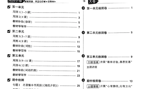 2026《万唯大小卷&bull;语文》7上大卷_2026万唯系列预习复习_2026版初中《万唯大小卷》7年级上册（全科多版本）_2026《万唯大小卷&bull;语文》7上