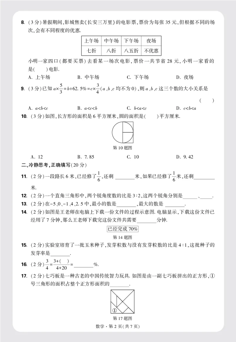8套重点中学分班卷正文（16K）_2026万唯系列预习复习_2025版《万唯初中预习视频课》789年级上册多版本_2025版万唯新初一预习视频课数学人教版_视频_更多好题推荐_重点中学分班卷