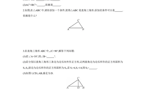 第四章三角形第5节直角三角形与勾股定理学案（含答案）2025年中考数学人教版一轮复习_2数学总复习_2025中考复习资料_2025年人教版中考数学一轮复习学案(含答案)