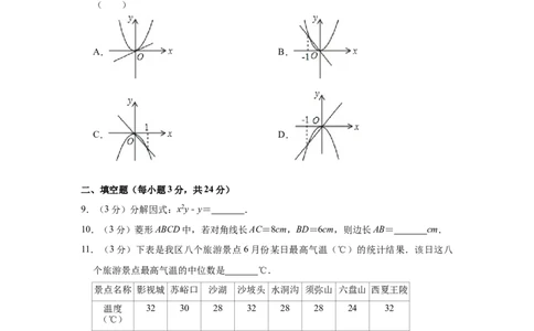 2014年宁夏中考数学试卷（学生版）_中考真题_2.数学中考真题2015-2024年_地区卷_宁夏中考数学08-20_学生版