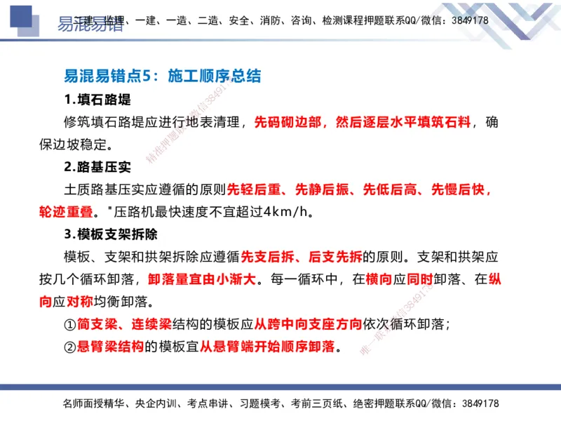 01.2025谢明凤-易错易混题讲解-市政_2026年一级建造师_2026年一建市政_2025年一建市政SVIP_04-冲刺串讲✿考点强化✿小灶集训_73-市政《易错易混讲解》谢明凤HX_讲义