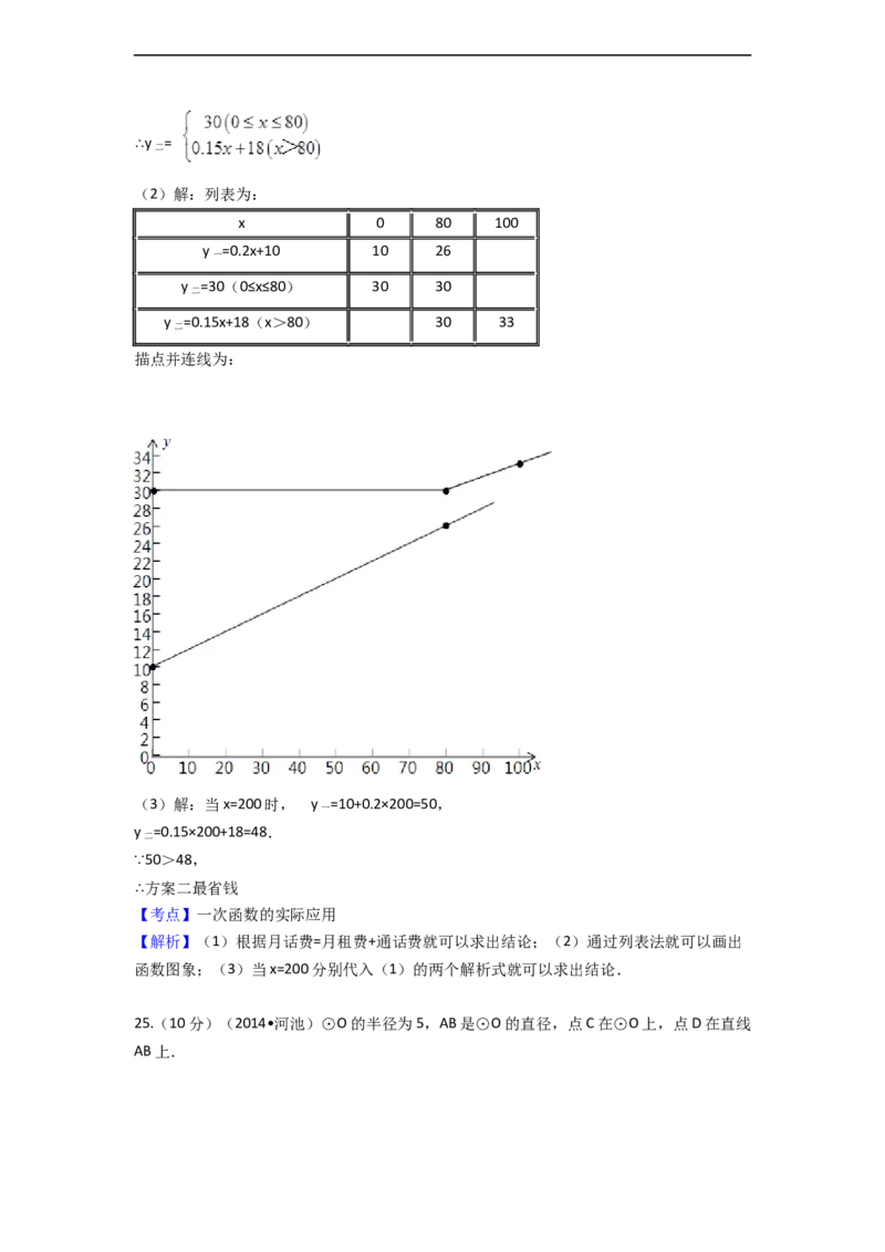 2014年广西省河池市中考数学试卷（含解析版）_中考真题_2.数学中考真题2015-2024年_2014年全国中考数学170份