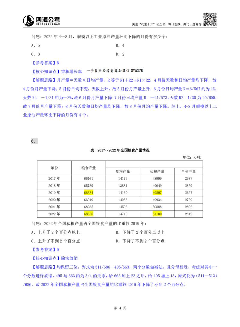 海海刷资料分析资料考点刷题4随堂笔记_2026考公资料_（01）花生十三_04刷题班2026年省考四海行测2000题海海刷(1)_01.资料分析刷题_专项笔记_笔记