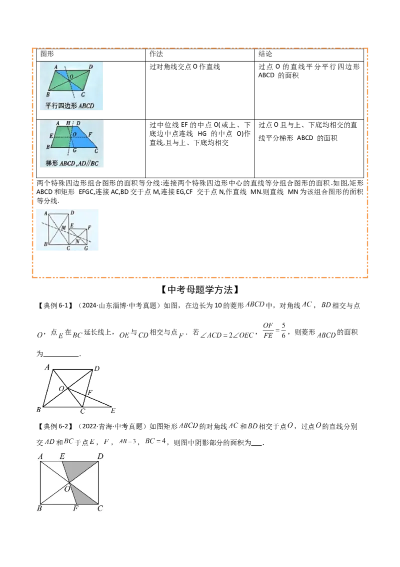 难点与解题模型14四边形中模型、角度与面积（6大热考题型）（原卷版）_2数学总复习_2025中考复习资料_2025年中考数学一轮知识梳理