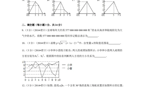 2014年辽宁省营口市中考数学试卷（含解析版）_中考真题_2.数学中考真题2015-2024年_2014年全国中考数学170份
