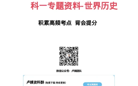 2世界历史_4-教培资料-26年最新资料-同步更新_初中高中教资_2025下中学教资笔试_中学冲刺急救包_11.卢姨25下教资资料合集_25下：卢姨考前专题提分资料_科一专题资料