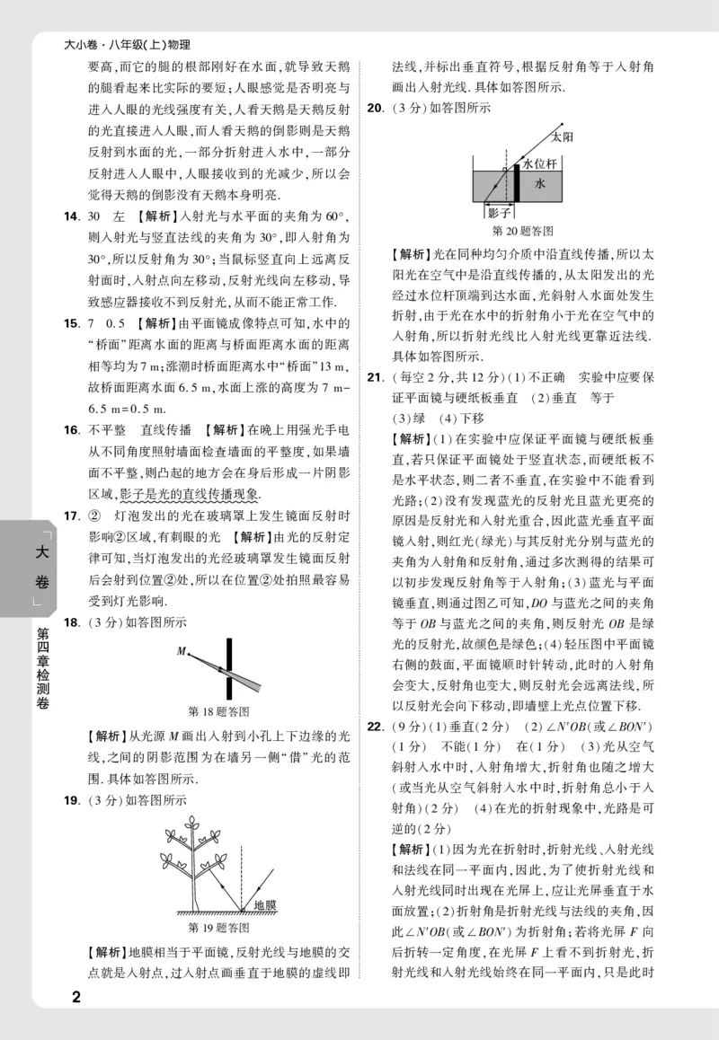 2026《万唯大小卷&bull;物理》8上答案解析(RJ)_2026万唯系列预习复习_2026版初中《万唯大小卷》8年级上册（全科多版本）_2026《万唯大小卷&bull;物理》8上(RJ)