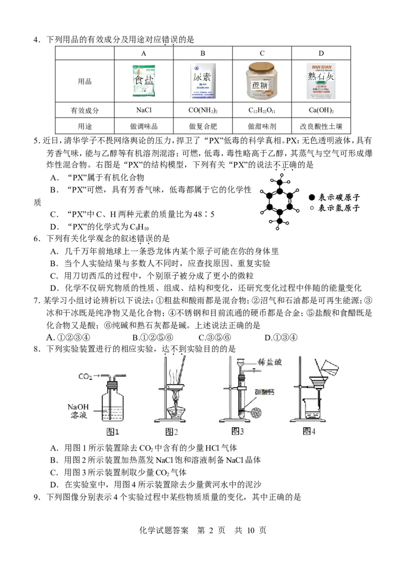 2014年山东省东营市化学中考试题及答案_中考真题_5.化学中考真题2015-2024年_地区卷_山东省_东营中考化学08-21