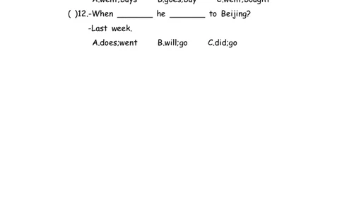 No.176一般过去时练习题③_初中英语语法_最全初中英语语法习题_No.176一般过去时练习题③