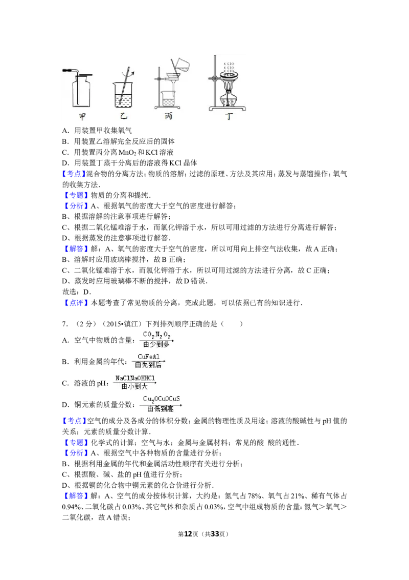 2015年江苏省镇江市中考化学试卷及答案_中考真题_5.化学中考真题2015-2024年_地区卷_江苏省_镇江中考化学08-21