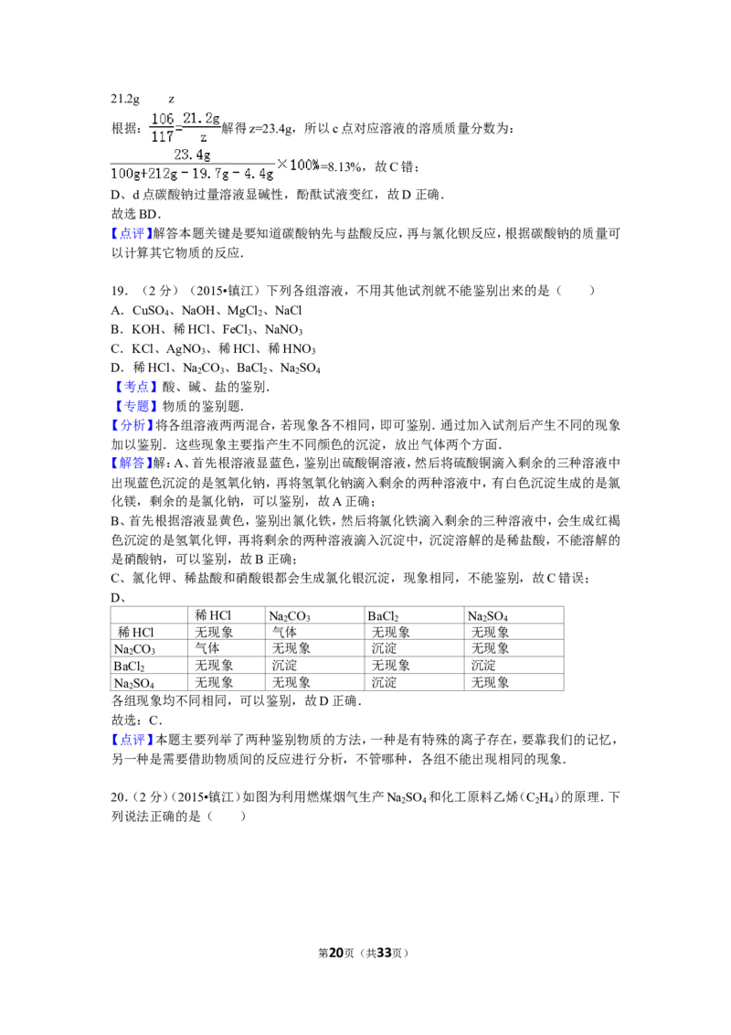 2015年江苏省镇江市中考化学试卷及答案_中考真题_5.化学中考真题2015-2024年_地区卷_江苏省_镇江中考化学08-21