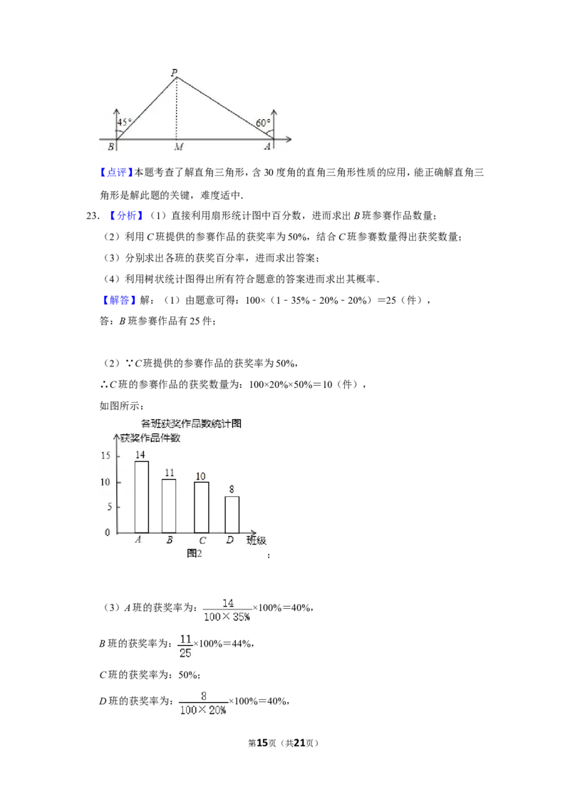 2015年四川省眉山市中考数学试卷_中考真题_2.数学中考真题2015-2024年_地区卷_四川省_四川眉山数学10-22