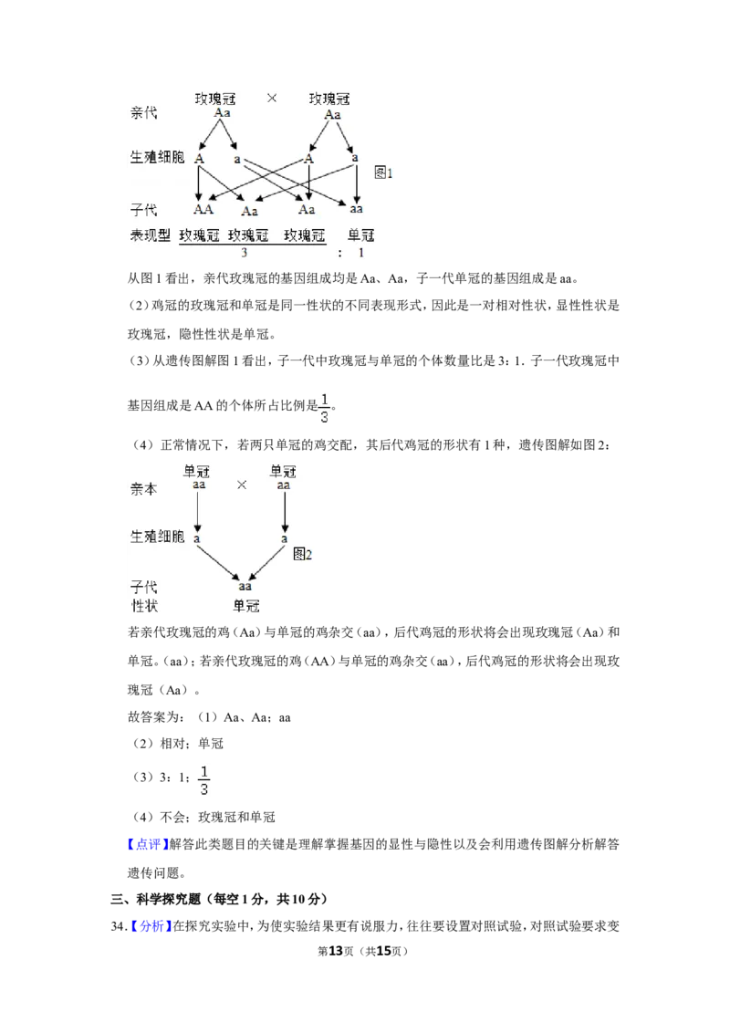 2017年广西省柳州市中考生物试题（解析）_中考真题_8.生物中考真题2015-2024年_地区卷_广西省_柳州生物2016-2020