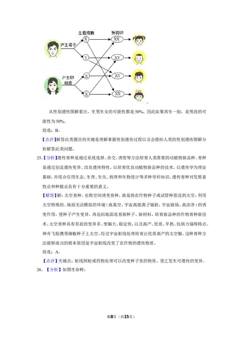 2017年广西省柳州市中考生物试题（解析）_中考真题_8.生物中考真题2015-2024年_地区卷_广西省_柳州生物2016-2020