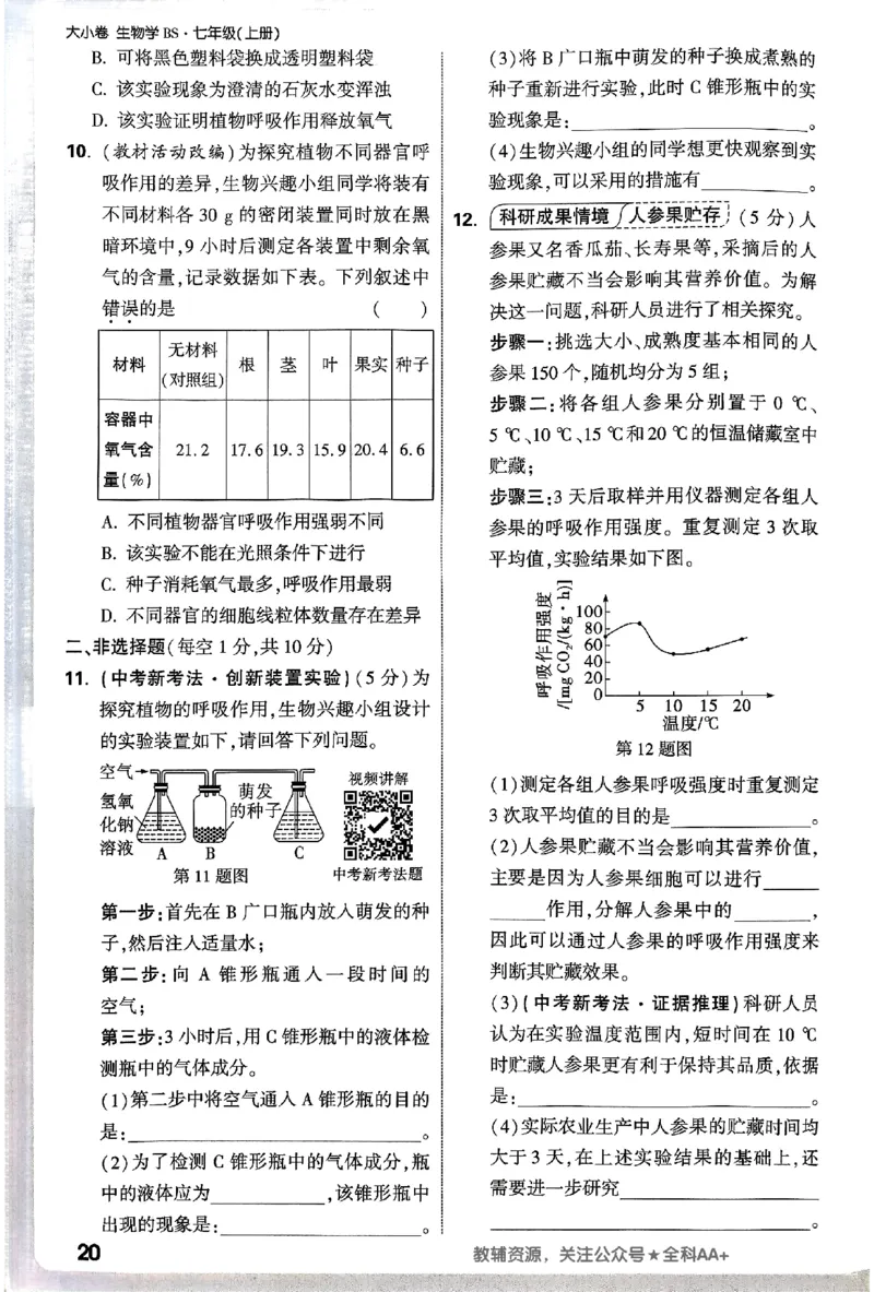 2026《万唯大小卷&bull;生物》7上周测小卷(BS)_2026万唯系列预习复习_2026版初中《万唯大小卷》7年级上册（全科多版本）_2026《万唯大小卷&bull;生物》7上(BS)