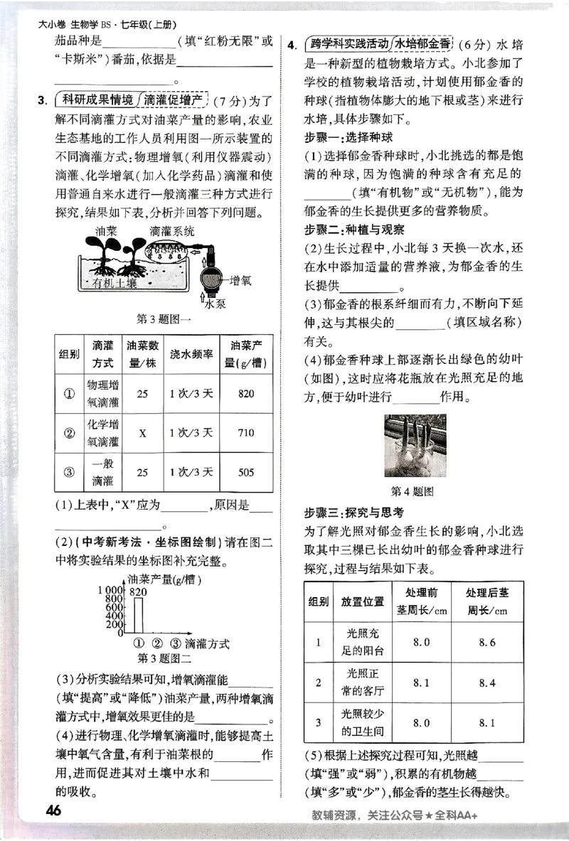 2026《万唯大小卷&bull;生物》7上周测小卷(BS)_2026万唯系列预习复习_2026版初中《万唯大小卷》7年级上册（全科多版本）_2026《万唯大小卷&bull;生物》7上(BS)