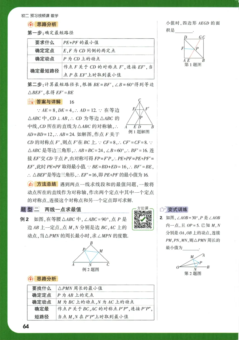 2025版《初二预习视频课》数学_2026万唯系列预习复习_2025版《万唯初中预习视频课》789年级上册多版本_2025版万唯初二预习视频课数学人教版上册