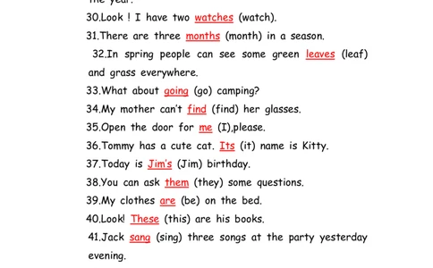 No.192适当形式填空100题⑧答案解析_初中英语语法_最全初中英语语法习题_No.192适当形式填空100题⑧