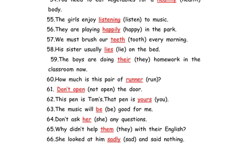 No.192适当形式填空100题⑧答案解析_初中英语语法_最全初中英语语法习题_No.192适当形式填空100题⑧