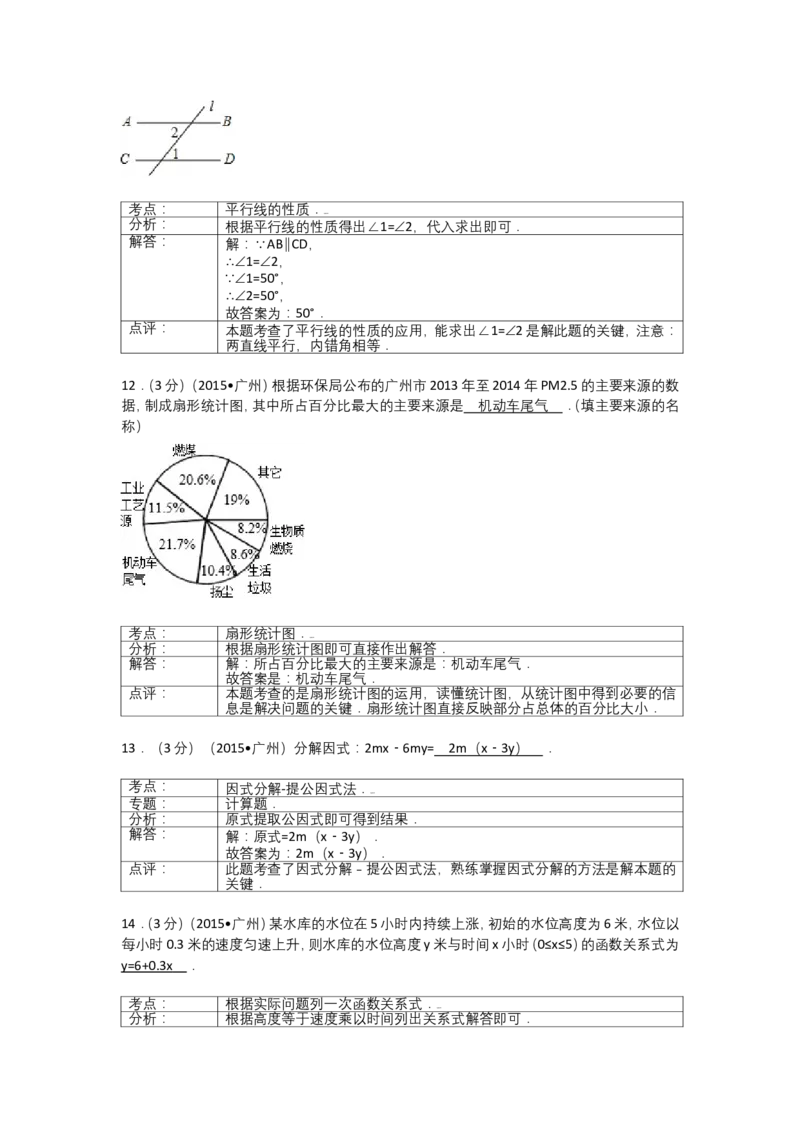 2015年广东省广州市中考数学试卷及答案_中考真题_2.数学中考真题2015-2024年_地区卷_广东省_广东广州中考数学2008--2021年