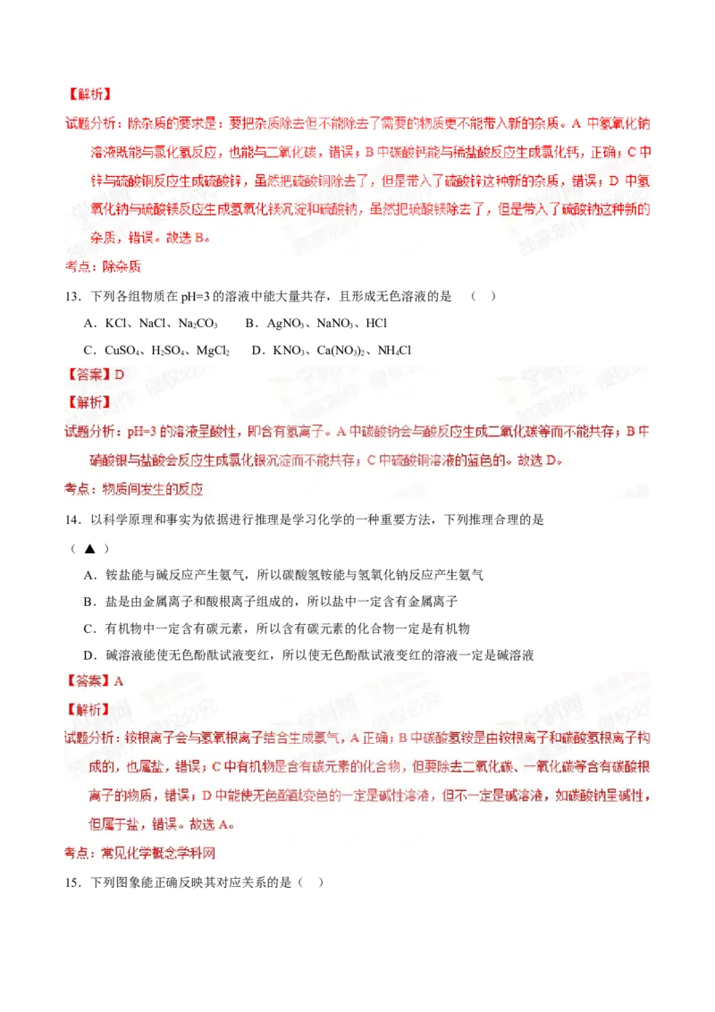 2015年辽宁省营口市中考化学试题（解析）_中考真题_5.化学中考真题2015-2024年_地区卷_辽宁化学_辽宁化学_营口化学15-22