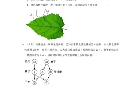 2016年甘肃省武威、白银、定西、平凉、酒泉、临夏州、张掖中考生物试卷（原卷版）_中考真题_8.生物中考真题2015-2024年_地区卷_甘肃省_甘肃武威生物中考真题（2015年-2022年）
