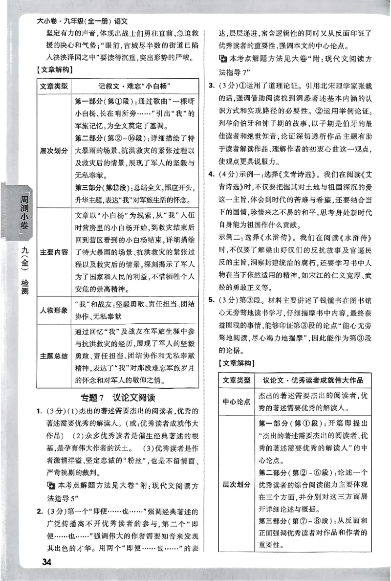 2026《万唯大小卷&bull;语文》9全参考答案_2026万唯系列预习复习_2026版初中《万唯大小卷》9年级全册（全科多版本）_2026《万唯大小卷&bull;语文》9全