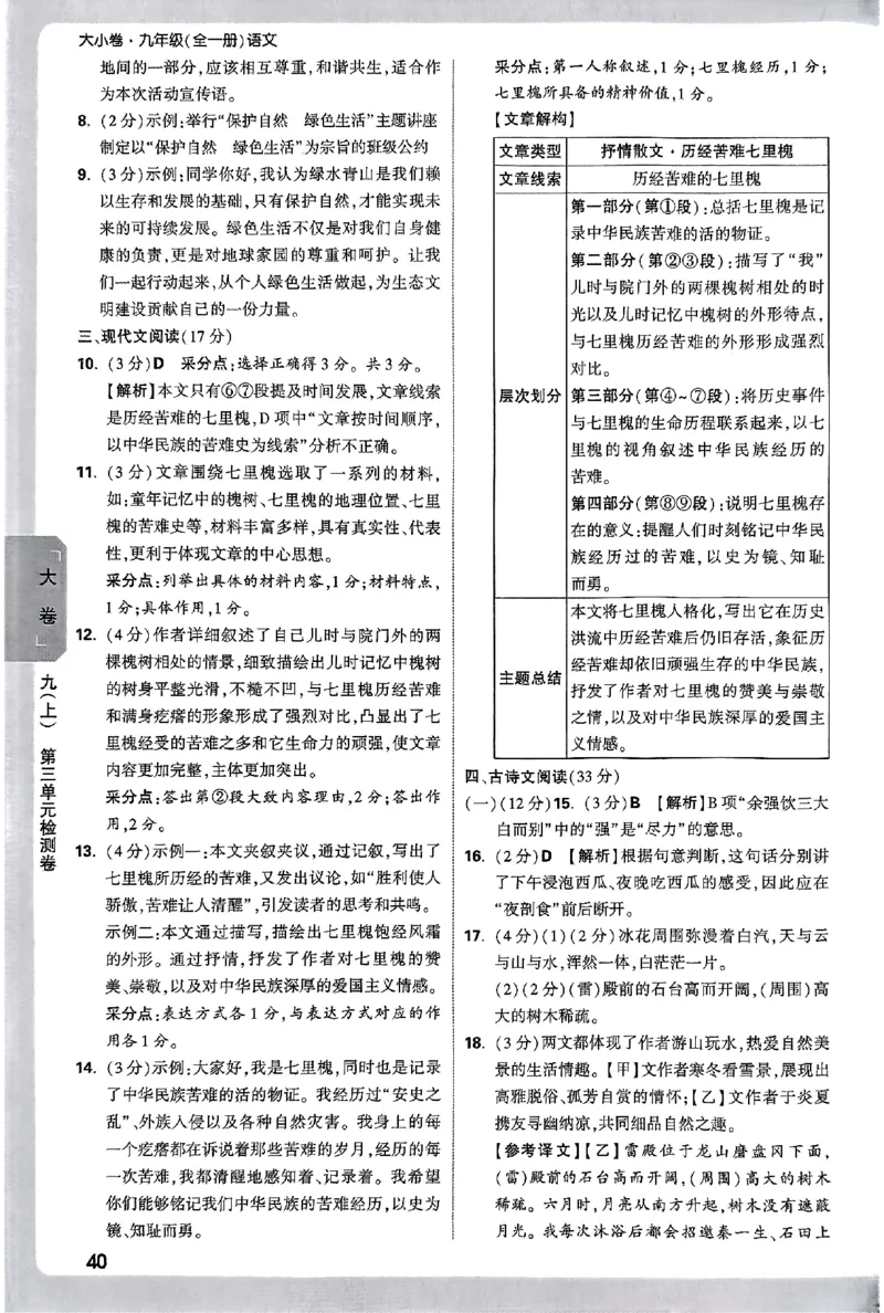 2026《万唯大小卷&bull;语文》9全参考答案_2026万唯系列预习复习_2026版初中《万唯大小卷》9年级全册（全科多版本）_2026《万唯大小卷&bull;语文》9全