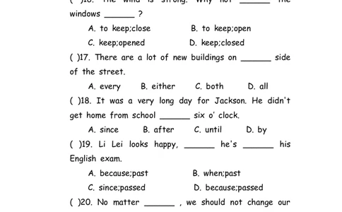 No.146综合训练选择题④_初中英语语法_最全初中英语语法习题_No.146综合训练选择题④