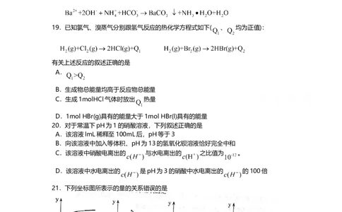 2009年高考化学试卷（上海）（空白卷）_1.高考2025全国各省真题+答案_01.2008-2024全国高考真题（按省份分类）_31.上海_2008-2024&middot;（上海）化学高考真题