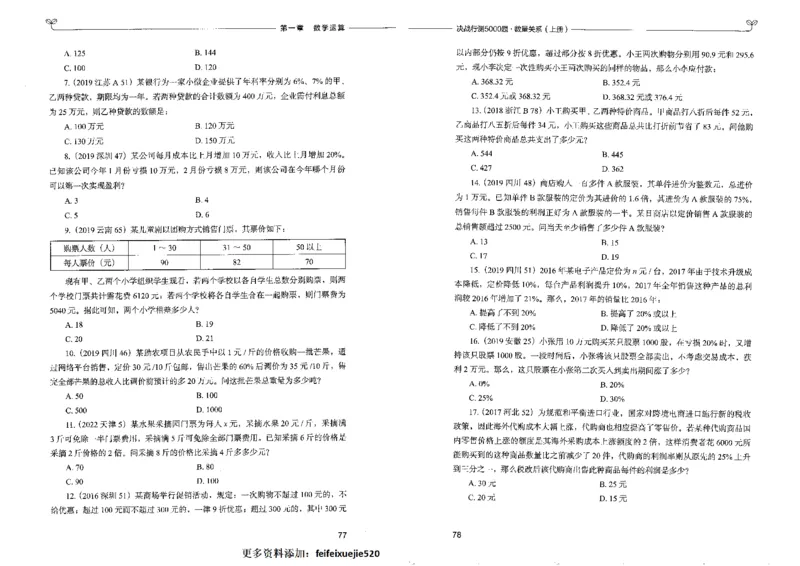 5数量关系上册_26吉林考备考资料包_11省考刷题包_04决战行测5000题_行测5000题2022年9月版次