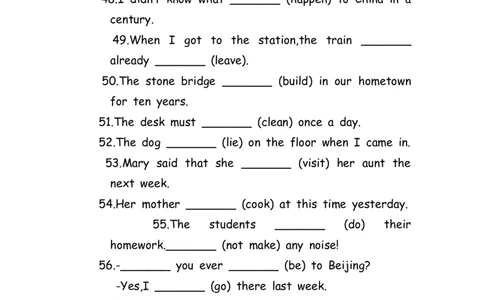 No.185适当形式填空100题①_初中英语语法_最全初中英语语法习题_No.185适当形式填空100题①