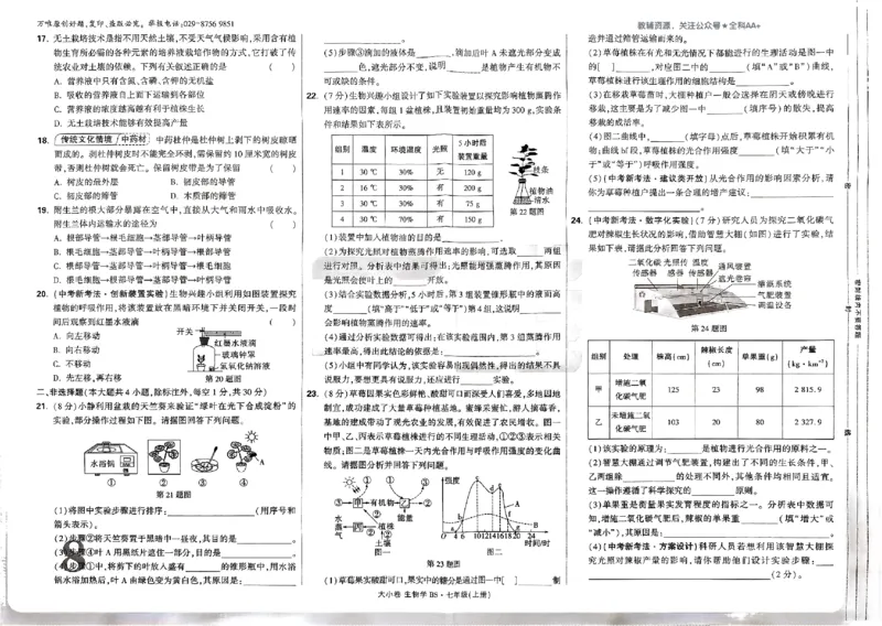 2026《万唯大小卷&bull;生物》7上大卷(BS)_2026万唯系列预习复习_2026版初中《万唯大小卷》7年级上册（全科多版本）_2026《万唯大小卷&bull;生物》7上(BS)