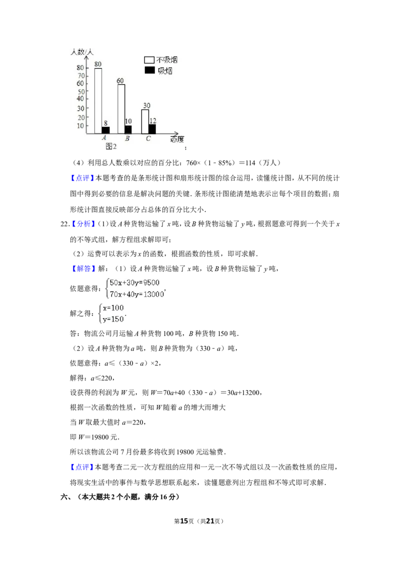 2015年湖南省常德市中考数学试卷_中考真题_2.数学中考真题2015-2024年_地区卷_湖南省_湖南常德数学11-22_数学