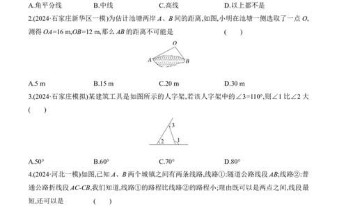 第18课时　三角形的基本性质2025年中考数学一轮专题复习强化练习（含答案）_2数学总复习_2025中考复习资料_2025年中考数学一轮专题复习强化练习（含答案）