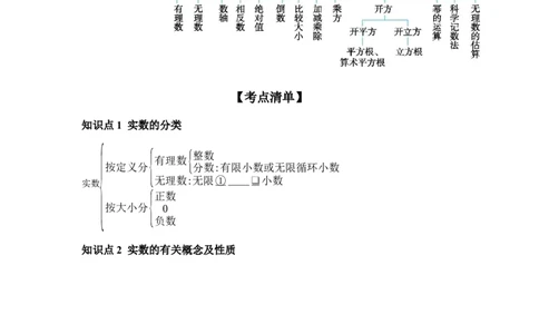 第1节实数学案（含答案）2025年中考数学人教版一轮复习_2数学总复习_2025中考复习资料_2025年人教版中考数学一轮复习学案(含答案)
