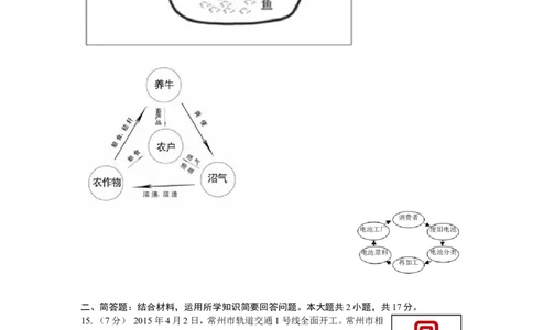 2015常州市中考思想品德试卷及答案_中考真题_7.政治中考真题2015-2024年_地区卷_江苏省_江苏常州中考思想品德08-20缺09