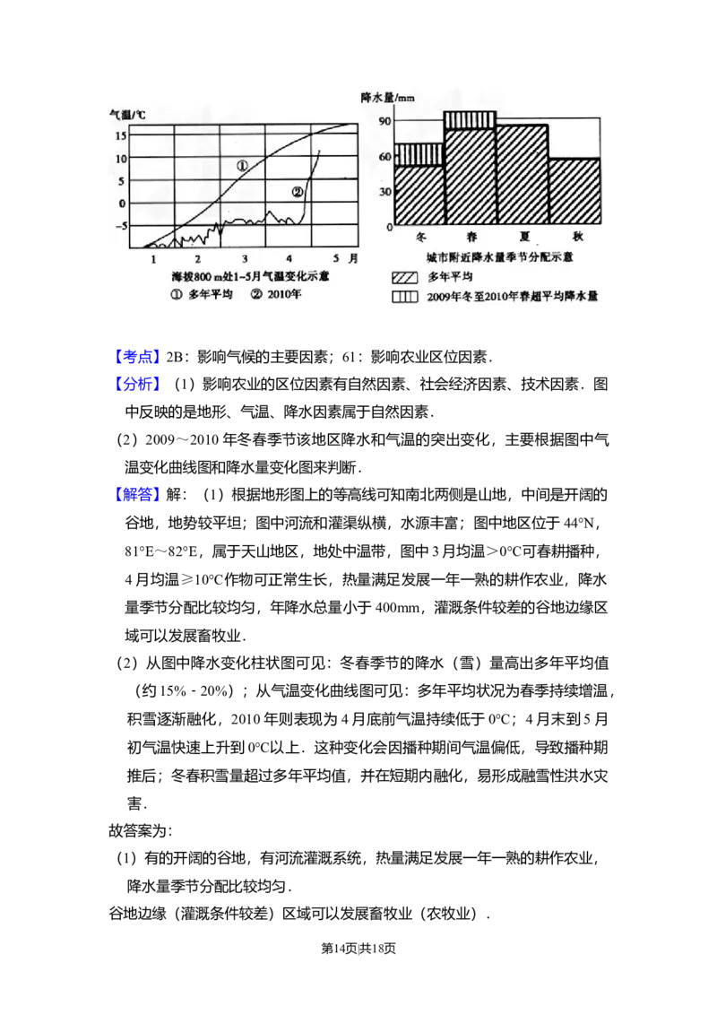 2010年高考地理试卷（全国卷Ⅱ）（解析卷）_1.高考2025全国各省真题+答案_01.2008-2024全国高考真题（按省份分类）_12.内蒙古_2008-2024&middot;（内蒙古）地理高考真题