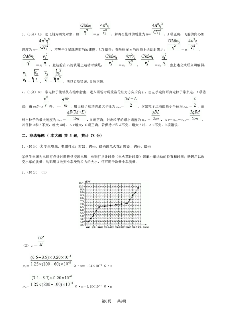2010年高考物理真题（浙江）（解析卷）_1.高考2025全国各省真题+答案_01.2008-2024全国高考真题（按省份分类）_22.浙江_2008-2024&middot;（浙江）物理高考真题