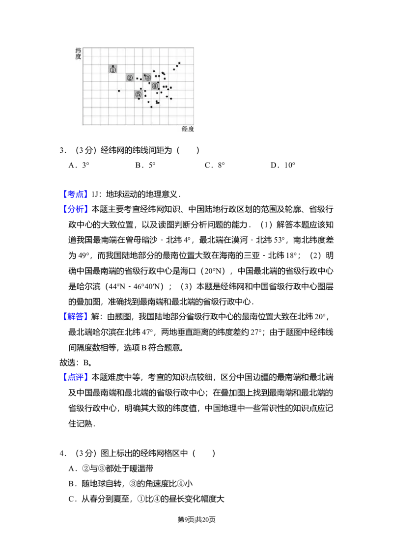 2010年高考地理试卷（北京）（解析卷）_1.高考2025全国各省真题+答案_01.2008-2024全国高考真题（按省份分类）_2.北京_2008-2024&middot;（北京）地理高考真题