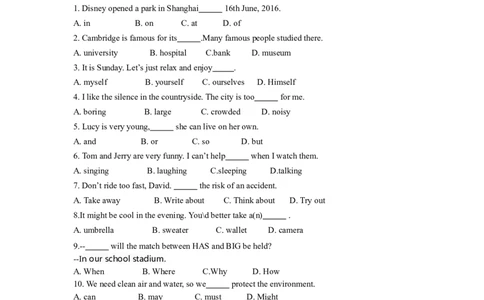2016年辽宁省大连市中考英语试题及答案_中考真题_3.英语中考真题2015-2024年_地区卷_辽宁省_辽宁英语_辽宁英语_大连英语11-22