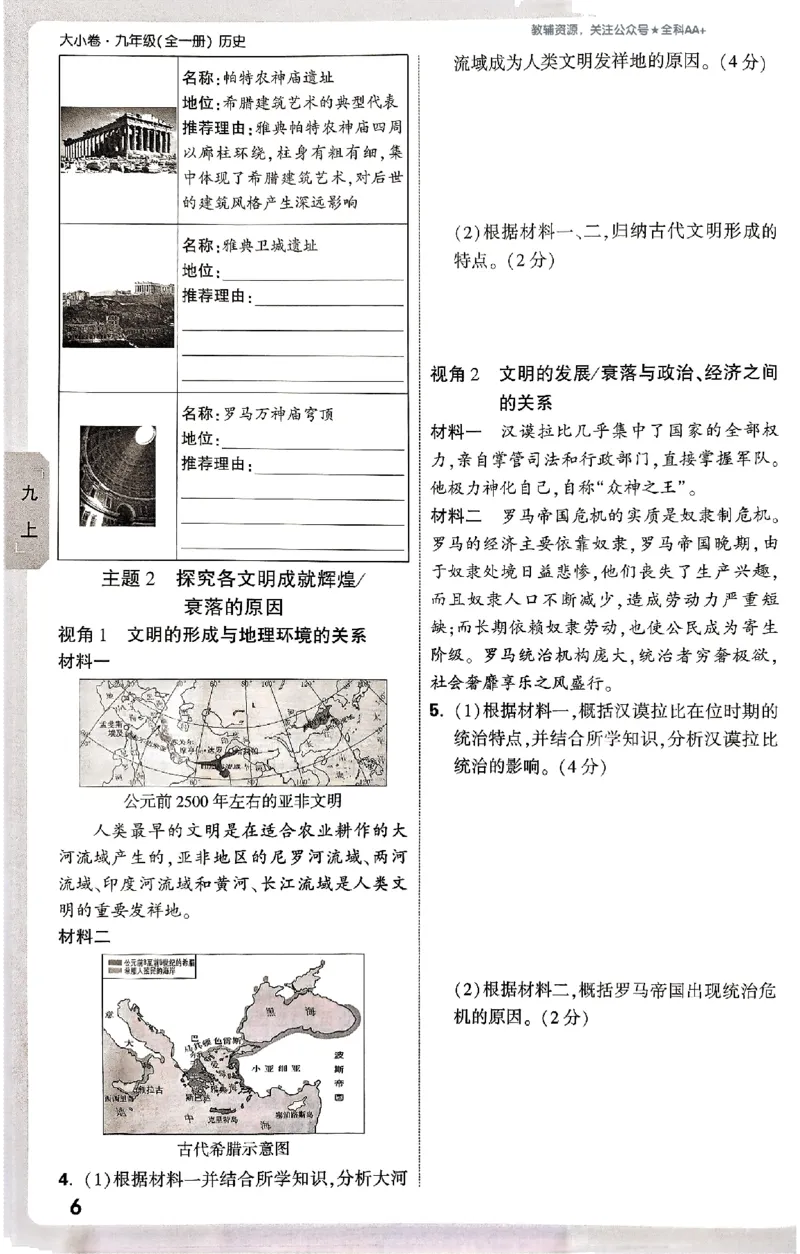 2026《万唯大小卷&bull;历史》9全周测小卷_2026万唯系列预习复习_2026版初中《万唯大小卷》9年级全册（全科多版本）_2026《万唯大小卷&bull;历史》9全