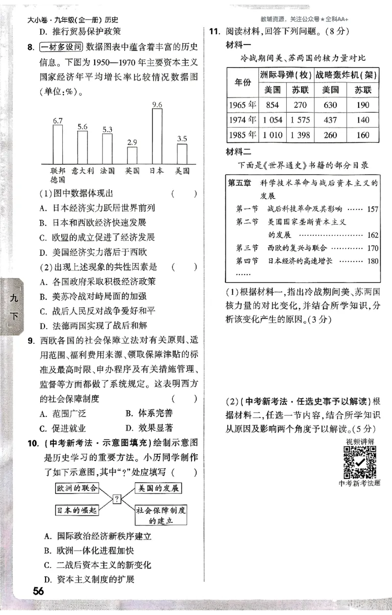 2026《万唯大小卷&bull;历史》9全周测小卷_2026万唯系列预习复习_2026版初中《万唯大小卷》9年级全册（全科多版本）_2026《万唯大小卷&bull;历史》9全