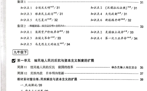 2026《万唯大小卷&bull;历史》9全周测小卷_2026万唯系列预习复习_2026版初中《万唯大小卷》9年级全册（全科多版本）_2026《万唯大小卷&bull;历史》9全