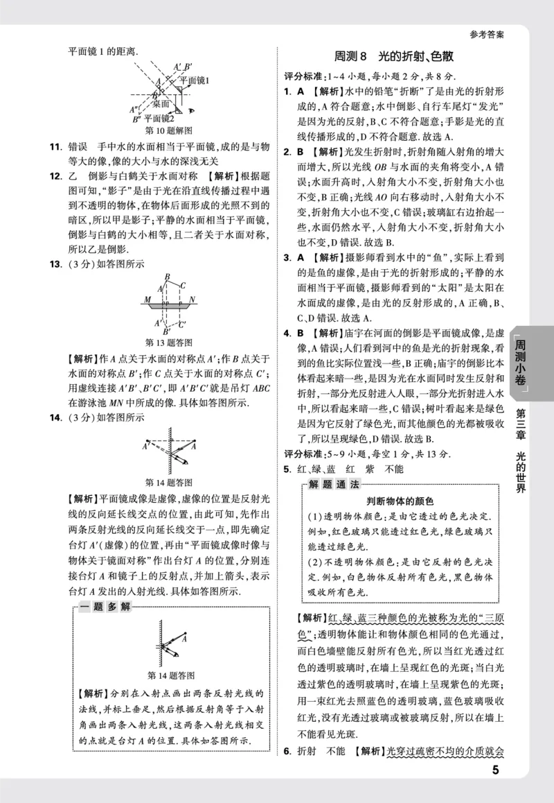 2026《万唯大小卷&bull;物理》8上周测小卷详解详析(HK)_2026万唯系列预习复习_2026版初中《万唯大小卷》8年级上册（全科多版本）_2026《万唯大小卷&bull;物理》8上(HK)