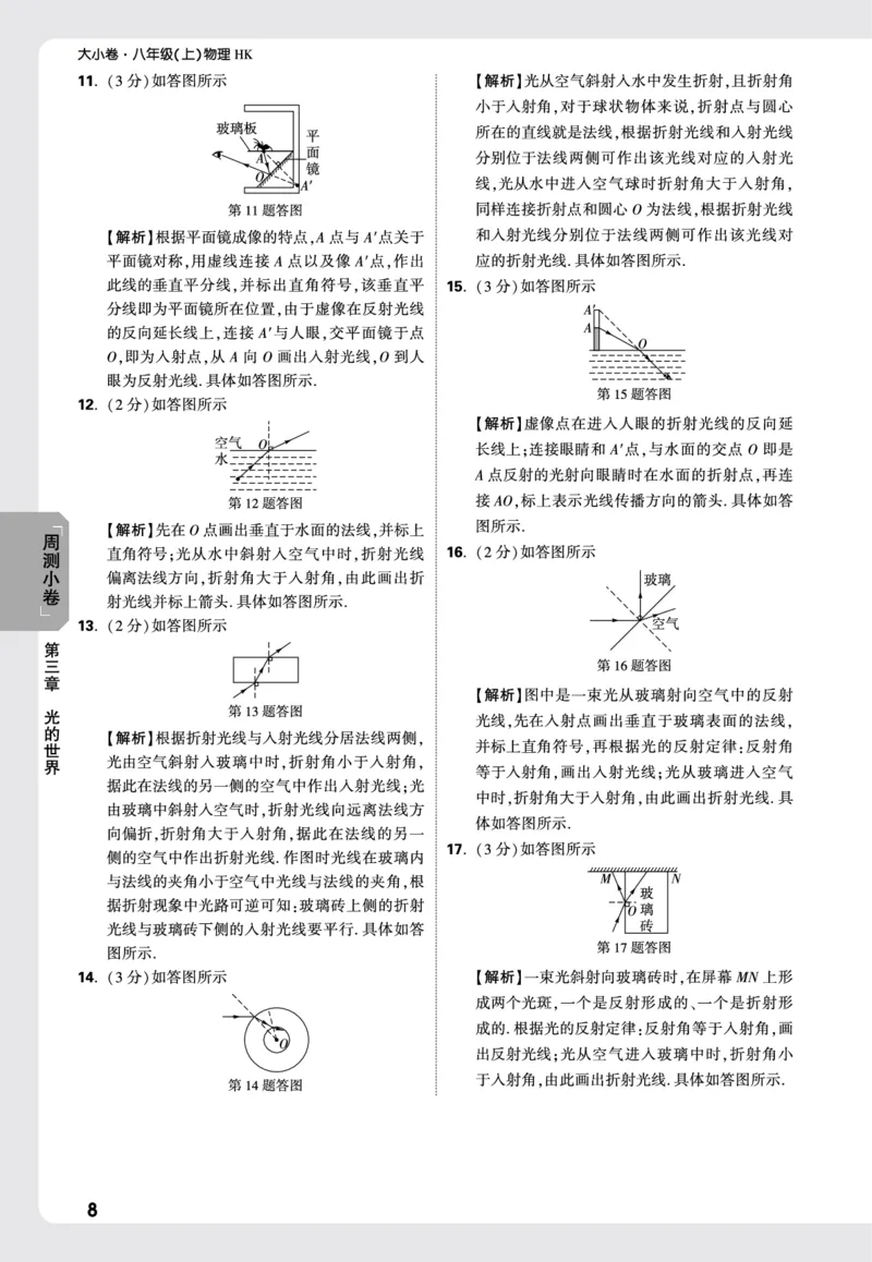 2026《万唯大小卷&bull;物理》8上周测小卷详解详析(HK)_2026万唯系列预习复习_2026版初中《万唯大小卷》8年级上册（全科多版本）_2026《万唯大小卷&bull;物理》8上(HK)
